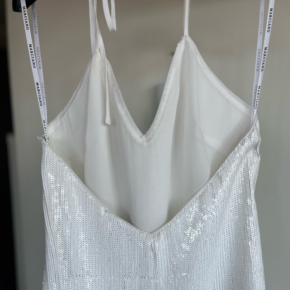 Marciano Elegant White Formal
Evening Wedding Guest Party Dress New Sz M - Picture 6 of 16